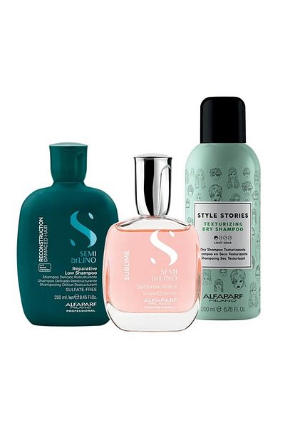 Alfaparf Milano Alfaparf Semi Di Lino Șampon Reconstructor 250ml + Șampon Uscat 200ml + Apă Sublime 50ml