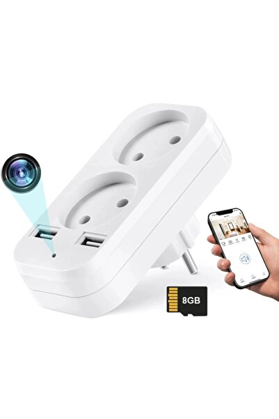 iUni Adaptor dublu pentru mini cameră iUni AD1, Wi-Fi, 8GB, Full HD, vizualizare live pe telefon