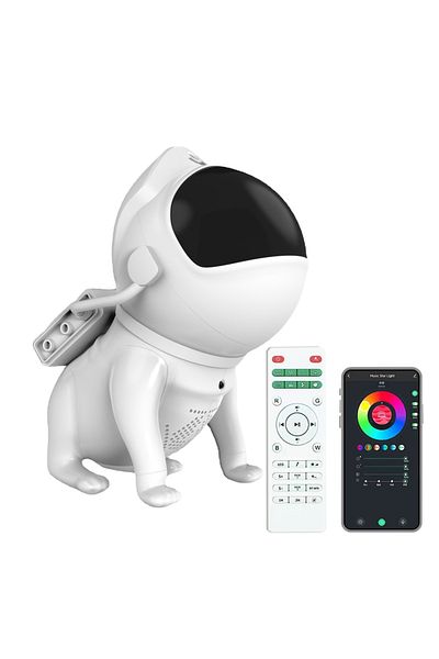Teno Catel Astronaut 2.0 Teno® Star Projector, night light for children, bluetooth speaker, white