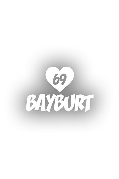 Reysa Tasarım ملصق سيارة على شكل قلب 69 بايبورت مقاس 17x17 سم باللون الأبيض