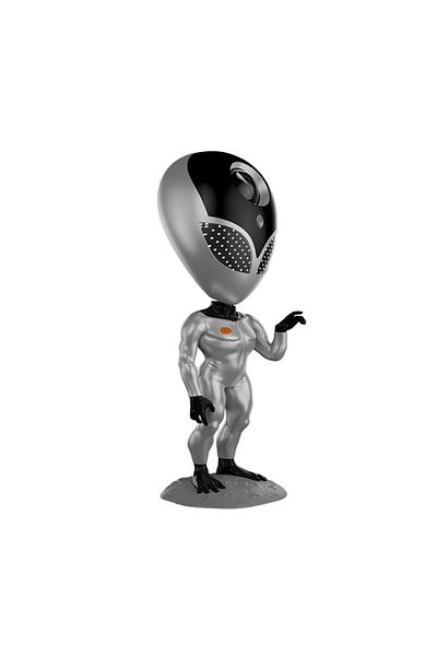 Teno Teno® Light Projector, alien type, 360 degree rotation, brightness adjustment, gray