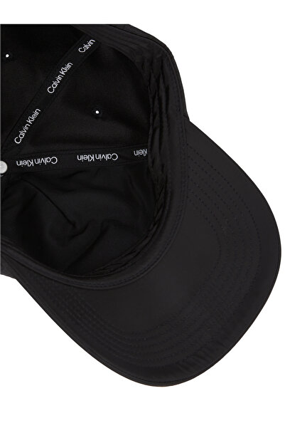 Calvin Klein Men Black 6 Panel Monologo Pat Cap