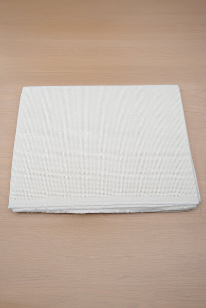 domino Embroidery Fabric Pink a Quality Cotton Off White