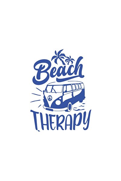 Reysa Tasarım ملصق سيارة بيتش ثيرابي مقاس 17x17 سم باللون الأزرق