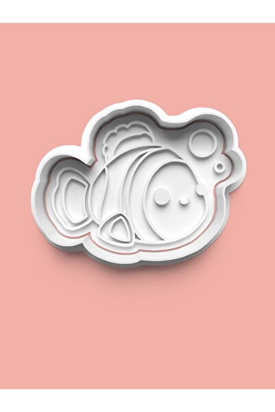AKTASTORE قالب بسكويت على شكل سمكة وقالب عجينة السكر 0583-9