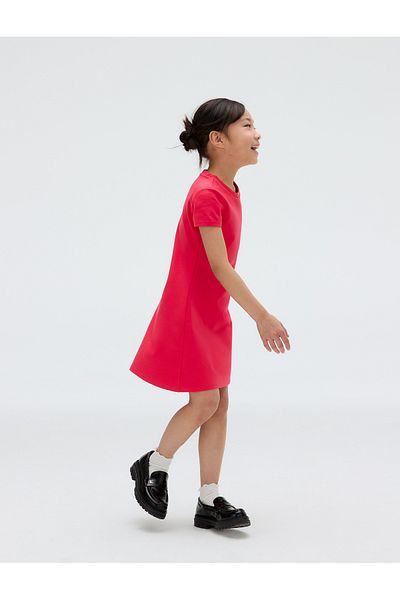 Calvin Klein Calvin Klein Girls Teaberry Punto Embroidery Midi Dress