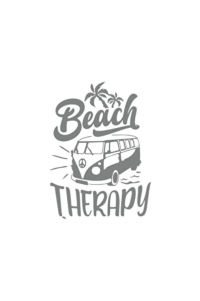 Reysa Tasarım ملصق سيارة بيتش ثيرابي مقاس 17x17 سم باللون الرمادي