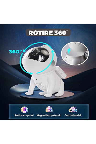 Teno Catel Astronaut 2.0 Teno® Star Projector, night light for children, bluetooth speaker, white