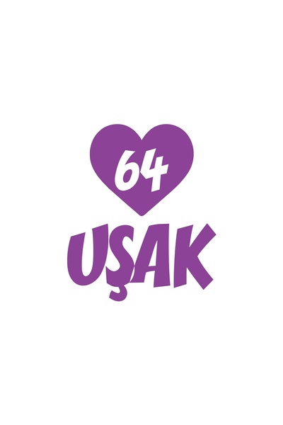 Reysa Tasarım ملصق سيارة على شكل قلب 64 خادم مقاس 17 × 17 سم باللون الأرجواني