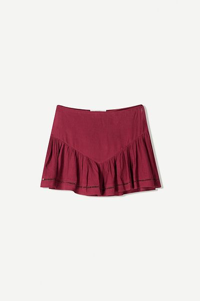 Bershka Textured mini skirt