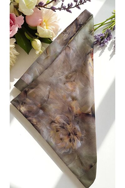 Lavena scarfs Ανοιξιάτικη σειρά Floral Pattern Cotton Digital Soft Shawl - Πράσινο