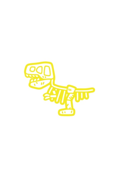 Reysa Tasarım ملصق سيارة على شكل ديناصور فوسيل مقاس 17x17 سم أصفر