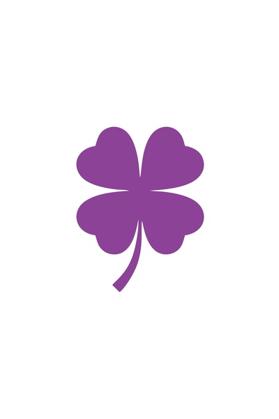 Reysa Tasarım ملصق سيارة بأربع أوراق البرسيم مقاس 17 × 17 سم باللون الأرجواني