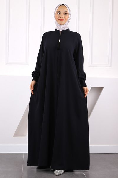 İmajButik Μπλε μανίκι ελαστικό φερμουάρ