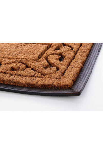 Bizzotto Entrance mat coconut fiber brown black Kirin 45x75 cm