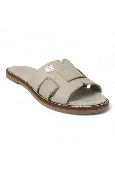 Mammamia D24Yt-2050 Genuine Leather Women's Slippers