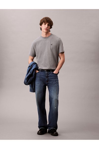 Calvin Klein Calvin Klein Men Medium Grey Heather Monogram Short Sleeve T-Shirt