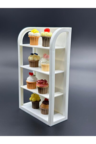 LavinTheMavi Doll House, Miniature Toy Muffin Cake and Rack - 9 Pieces