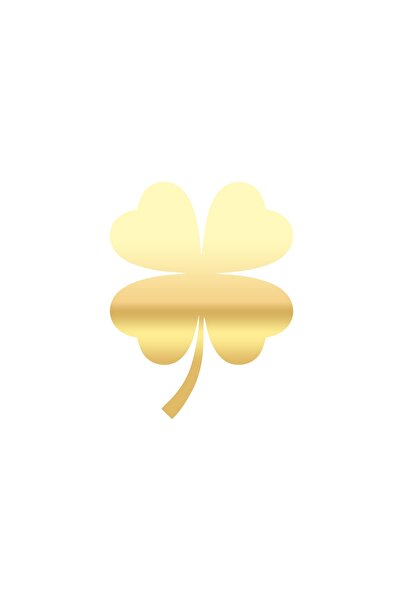 Reysa Tasarım ملصق سيارة بأربع أوراق البرسيم مقاس 17 × 17 سم ذهبي