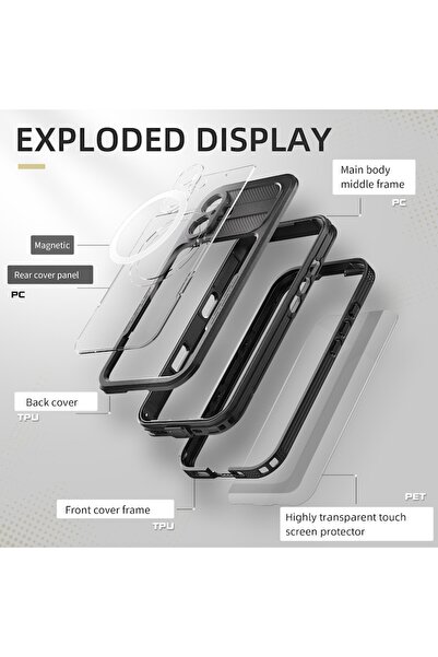 OEM Αδιάβροχη θήκη συμβατή με Samsung S 24 MAGSAFE, IP68, μαύρη