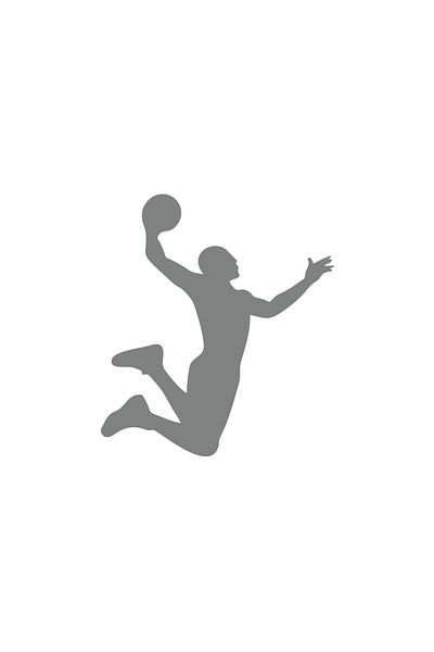 Reysa Tasarım Basketball Silhouette Car Sticker 17X17 cm Gray