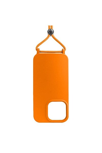 OEM Συμβατή πορτοκαλί θήκη σιλικόνης με κορδόνι για Samsung S24