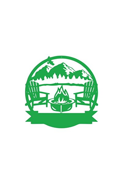 Reysa Tasarım ملصق سيارة للتخييم مقاس 17x17 سم باللون الأخضر