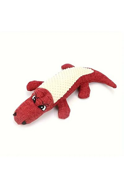 Ropet Ropet® crocodile toy for puppies, 30cm, sound element, soft and durable material, red