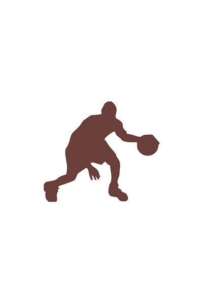 Reysa Tasarım Basketball Silhouette Car Sticker 17X17 cm Brown