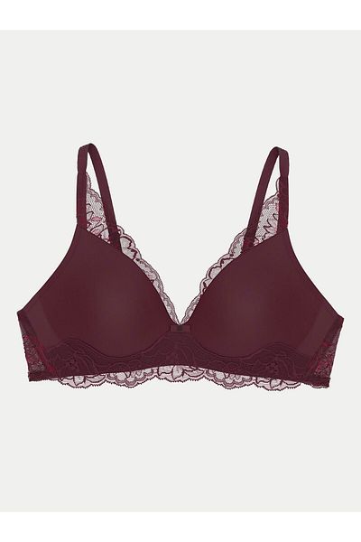 Triumph Women's Non-wired Bra 10214457 Burgundy
