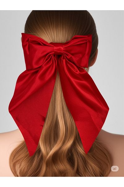 Çınar Aksesuar Large Size Satin Bow Buckle Hair Accessory