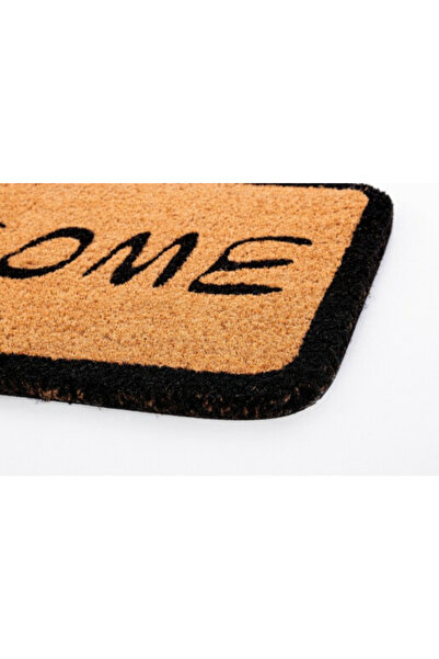Bizzotto Door mat for home with coconut fibers and rubber, brown black Welcome 40x60 cm