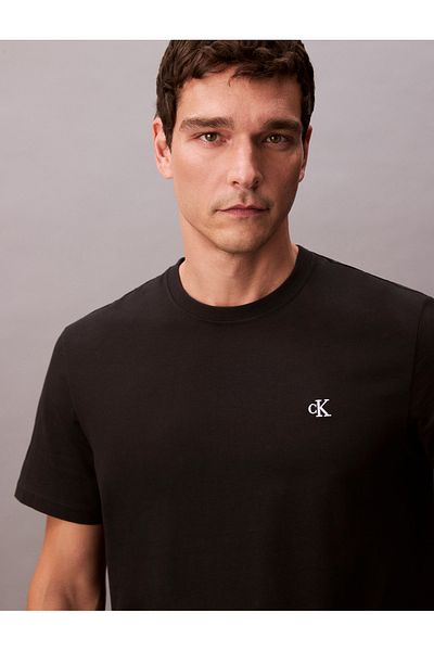 Calvin Klein Calvin Klein Men Black Monogram Short Sleeve T-Shirt