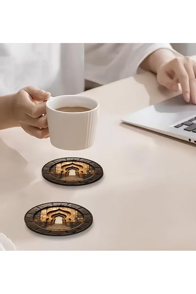 kutuTR 6-Piece Wooden Coasters Brd-006