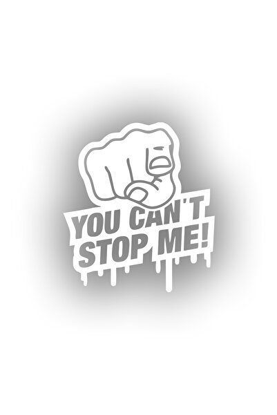 Reysa Tasarım لا يمكنك إيقافني ملصق سيارة مقاس 17x17 سم باللون الأبيض