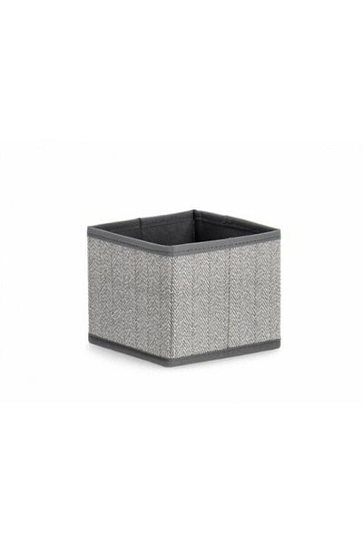 Bizzotto Set 11 textile storage boxes grey Tidy 14x14x12 cm