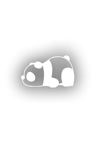 Reysa Tasarım ملصق سيارة باندا مكسور مقاس 17 × 17 سم باللون الأبيض