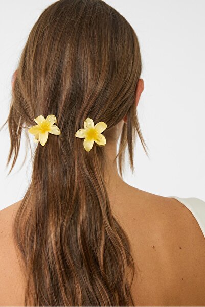 Stradivarius 3'lü çiçekli toka seti