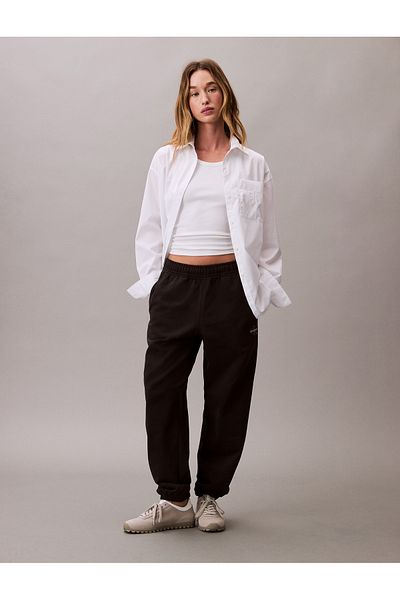Calvin Klein Women Black Monologo French Jogger