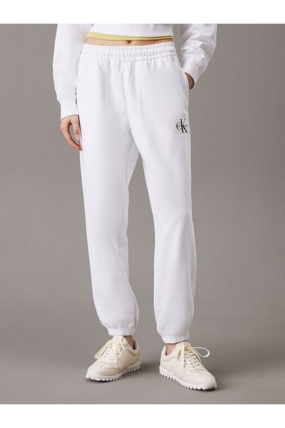 Calvin Klein Calvin Klein Women Brilliant White Monologo French Jogger