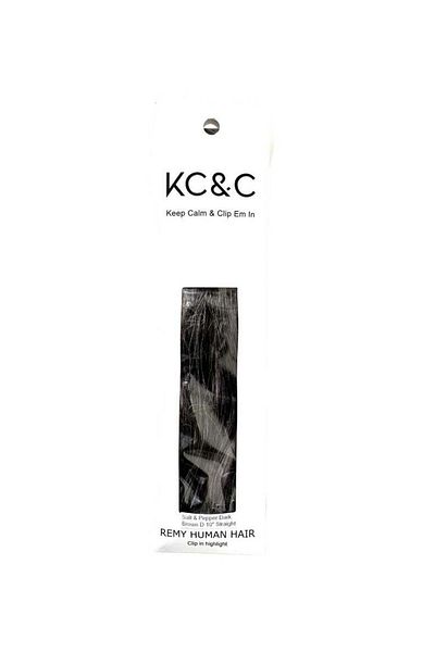 keep calm Salt and Pepper Black Dark Hair Highlight