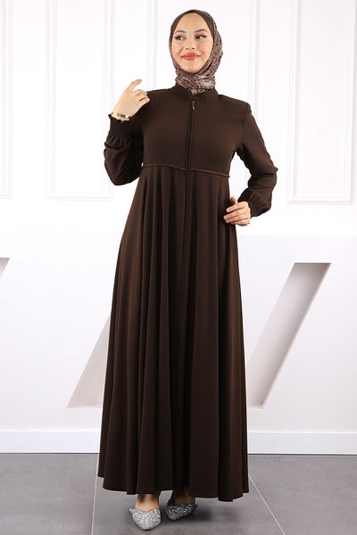 İmajButik Καφέ μανίκι Gipeli με φερμουάρ Ferace