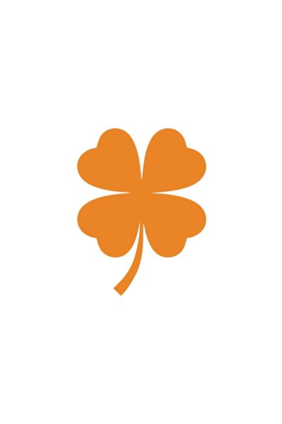 Reysa Tasarım ملصق سيارة بأربع أوراق البرسيم مقاس 17 × 17 سم برتقالي