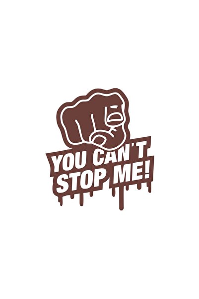 Reysa Tasarım ملصق سيارة لا يمكنك إيقافني مقاس 17 × 17 سم بني