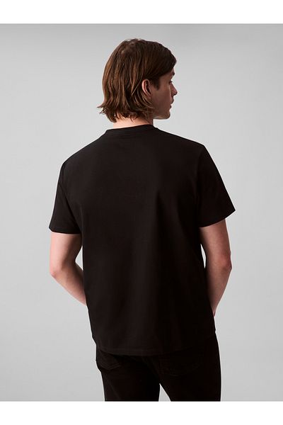 Calvin Klein Men Black Hero Monologo Short Sleeve T-Shirt