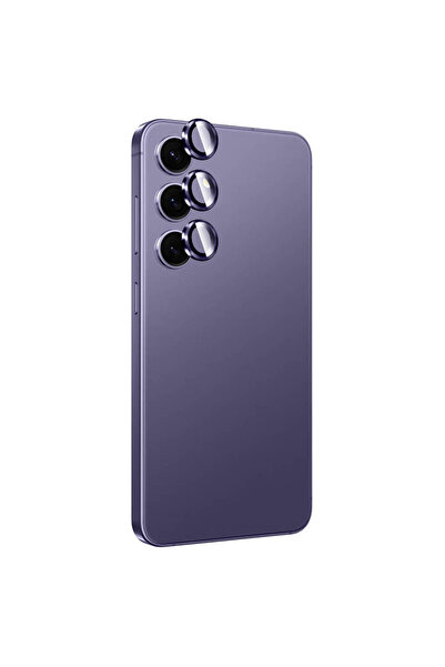 BUTAM BİLİŞİM Galaxy S24 Titanium Premium Thtterli Camera Lens Protector-Purple