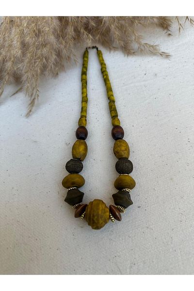 nidistore Multicolored Green Vintage Necklace