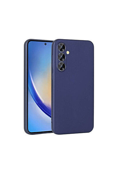 BUTAM BİLİŞİM حافظة جالاكسي A35 غطاء سيليكون بريميير - أزرق داكن