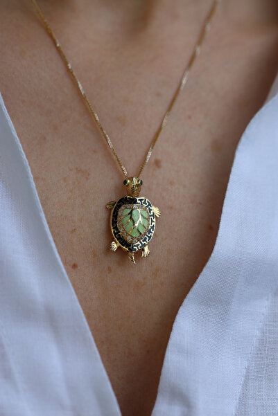 Yenigün Kuyumculuk 14 Ayar Altın Kaplumbağa Kolye Ucu