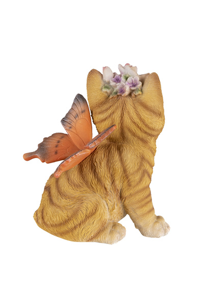 Clayre & Eef Brown polyresin figurine Little Kitty 12x10x15 cm